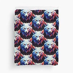 Geometry Dash The Lightning Wolf's Adventure Duvet Cover