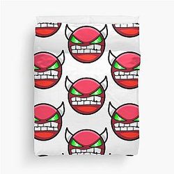 Geometry Dash Hard Demon Duvet Cover