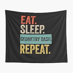 Eat Sleep Geometry Dash Repeat Tapestry