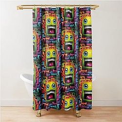 Geometry Dash Shower Curtain
