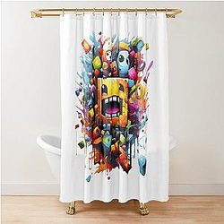 Geometry Dash Shower Curtain