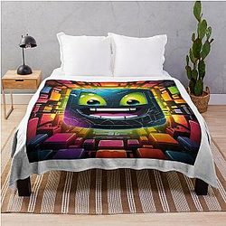 Geometry Dash Throw Blanket