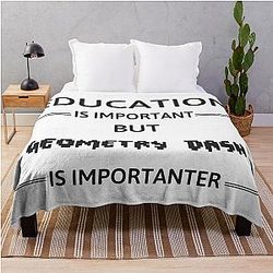 Geometry Dash - Education Is Important Throw Blanket