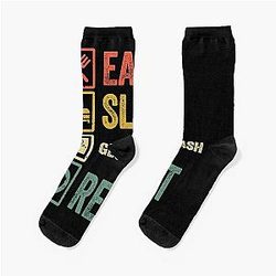 Funny geometry dash retro vintage Socks