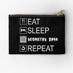 Eat Sleep Geometry Dash Zipper Pouch