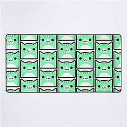 Juniper Geometry Dash Icon Cat Cube Desk Mat
