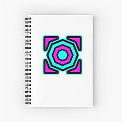 Trust a cube Geometry Dash icon Spiral Notebook