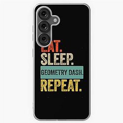 Eat Sleep Geometry Dash Retro Vintage Samsung Galaxy Case