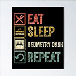 Funny Eat Sleep Repeat Poster