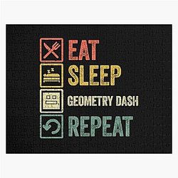 Funny eat and sleep: A Geometry Dash Puzzle