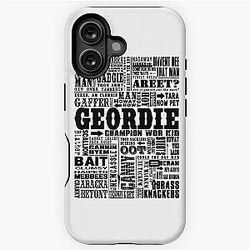 Geordie Sayings Print Black iPhone Tough Case