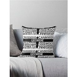 Geordie Slang Throw Pillow