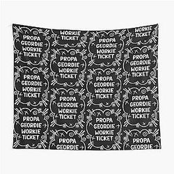 PROPA GEORDIE WORKIE TICKET a cheeky design for people from the North East of England Tapestry