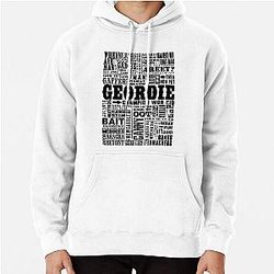 Geordie Sayings Print Black Pullover Hoodie