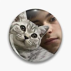 GeorgeNotFound Pins - GeorgeNotFound with his cat Pin RB0906 [ID9498]