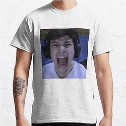 GeorgeNotFound T-Shirts - GeorgeNotFound screams Classic T-Shirt RB0906 [ID8000]