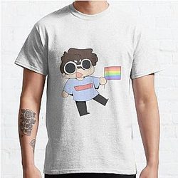 GeorgeNotFound T-Shirts - GeorgeNotFound gay flag Classic T-Shirt RB0906 [ID7898]