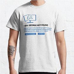 GeorgeNotFound T-Shirts - GeorgeNotFound Merch 404 Classic T-Shirt RB0906 [ID7913]