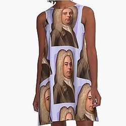 German British composer George Frideric Handel illustration A-Line Dress