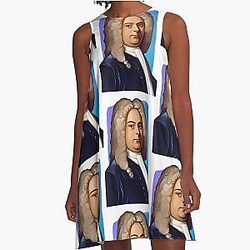 Baroque composer George Handel illustration A-Line Dress