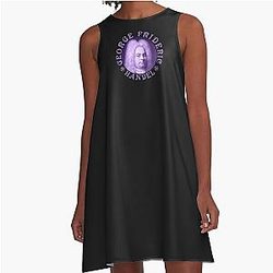 George Frideric Handel - Vintage Design A-Line Dress in Purple