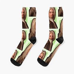 German Composer George Handel - Mint Green Socks