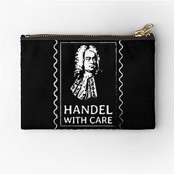George Frideric Handel With A Care Zipper Pouch Classical Music Humor