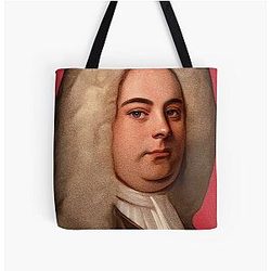 German British Composer George Frideric Handel All Over Print Tote Bag