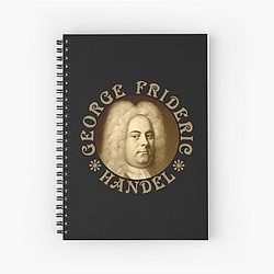 George Handel Vintage Design Old Gold Spiral Notebook