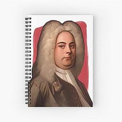 German British Composer George Handel - illustration Notebook