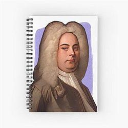George Frideric Handel British Composer illustration Notebook