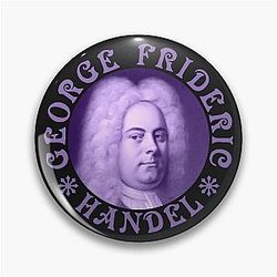 George Frideric Handel - Vintage Design Purple RB Pin