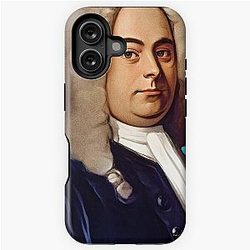 Baroque composer George Handel illustration iPhone Case