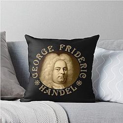 George Handel Vintage Old Gold RB Throw Pillow