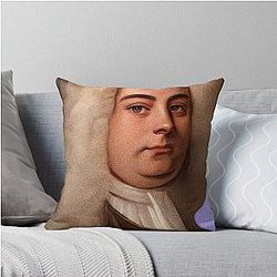 German British Composer George Handel Throw Pillow