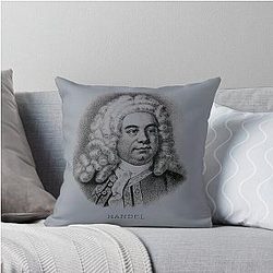 George Frideric Handel Throw Pillow