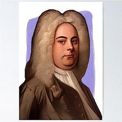 German British Composer George Handel Poster