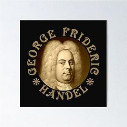 George Handel Vintage Old Gold Poster