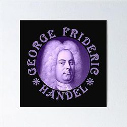 George Frideric Handel  Purple  Poster