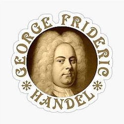 George Frideric Handel - Vintage - Old - Gold - RB Sticker