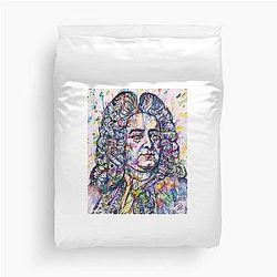 GEORGE FRIDERIC HANDEL watercolor portrait Duvet Cover