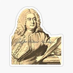 Composer Handel George Sticker