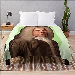 German British composer George Handel Throw Blanket