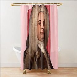German British Composer George Frideric Handel illustration Shower Curtain
