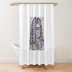 George Frederic Handel Watercolor Portrait Shower Curtain