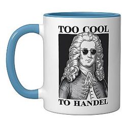 George Frideric Handel Classic Music Handel Mug Blue/White
