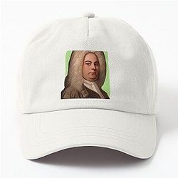 German British Composer George Handel Mint Green Illustration Dad Hat