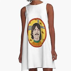 George Harrison Hand Painted Yellow Submarine A-Line Dress