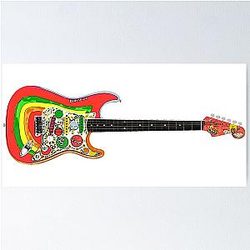 George Harrison Guitar Poster