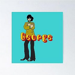 George Harrison Yellow Submarine character cartoon poster